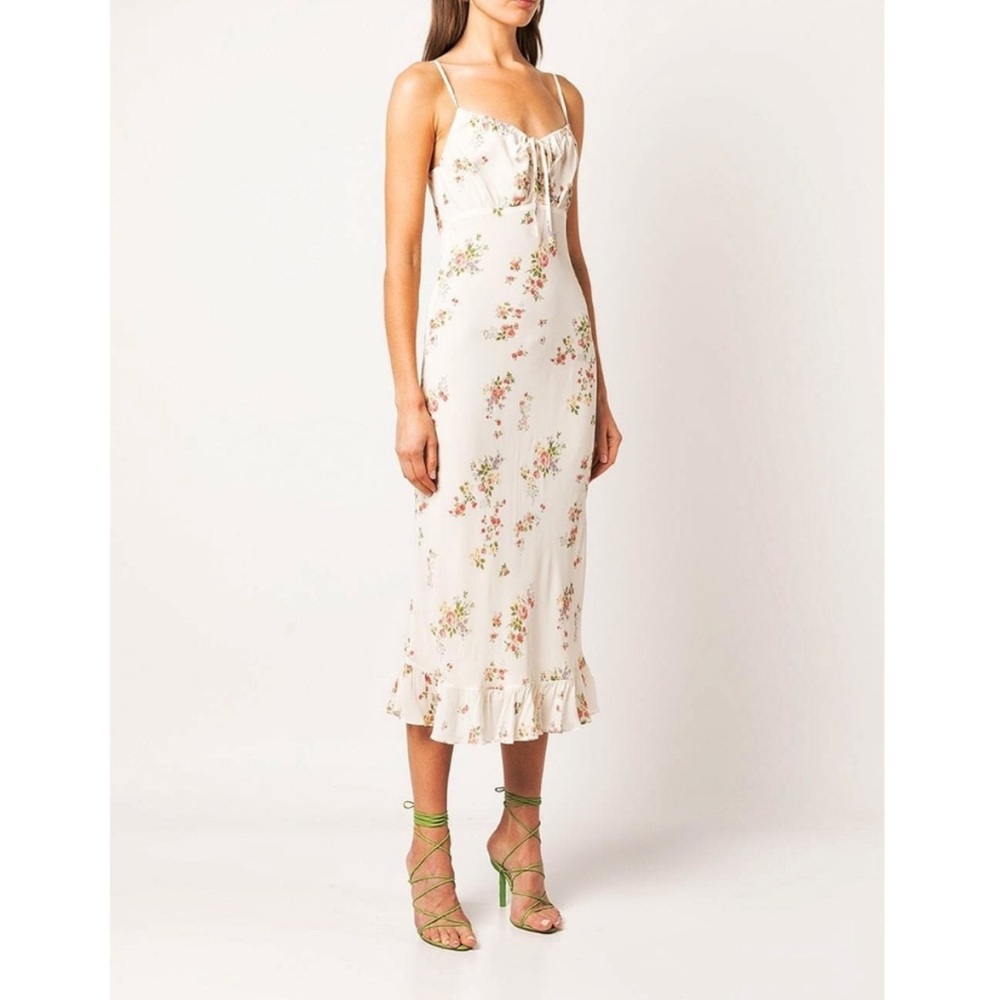 NWT Small Reformation Maleah Floral Midi Dress in Perfume